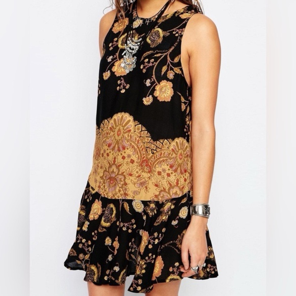 Free People Intimately Dobby Dot Slip Dress – XS, Patchwork Boho Festival Style